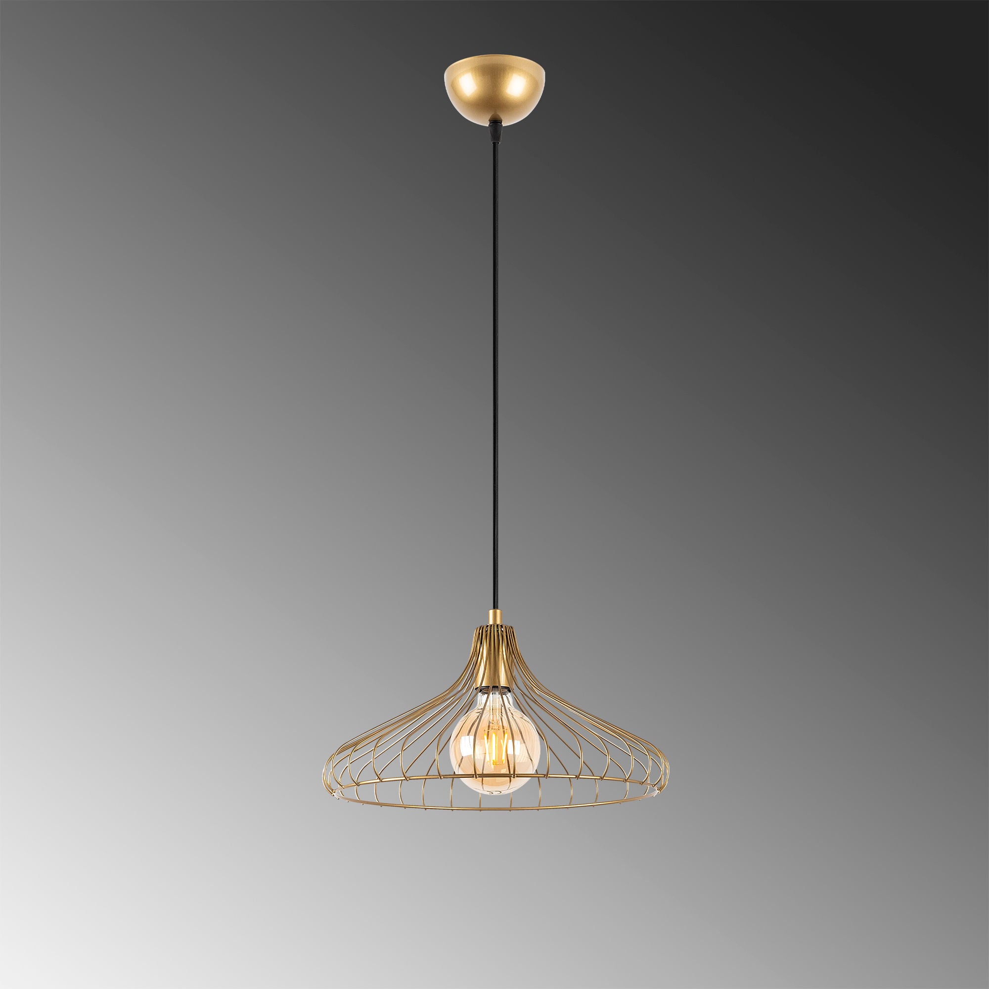 DEPAY-11251 in Glänzendes Gold präsentiert im Onlineshop von KAQTU Design AG. Pendelleuchte ist von Opviq