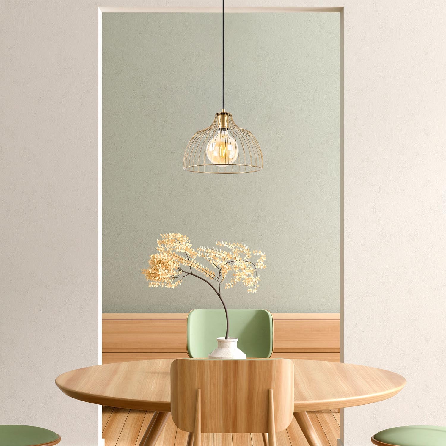 Kozan - 11331 in Glänzendes Gold präsentiert im Onlineshop von KAQTU Design AG. Pendelleuchte ist von Opviq