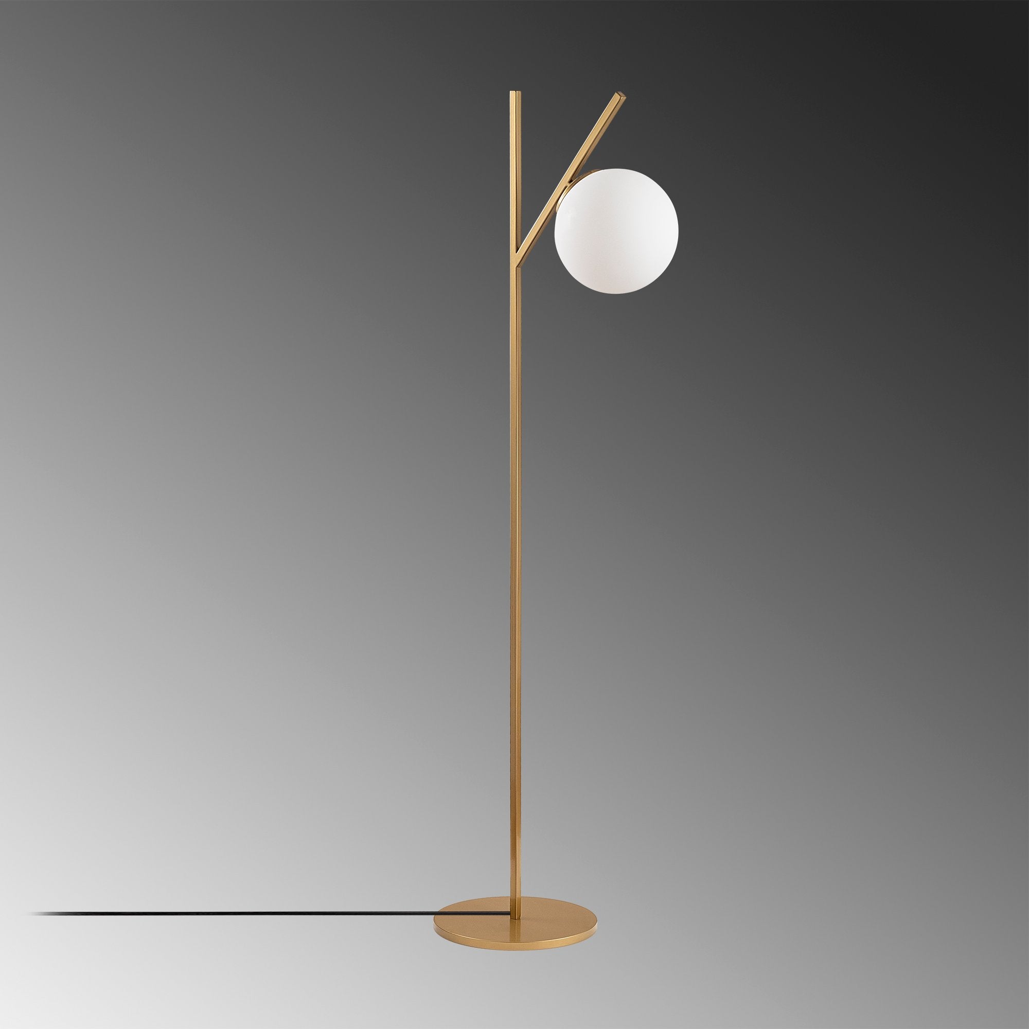 Fork - 13028 in Gold präsentiert im Onlineshop von KAQTU Design AG. Stehleuchte ist von Opviq