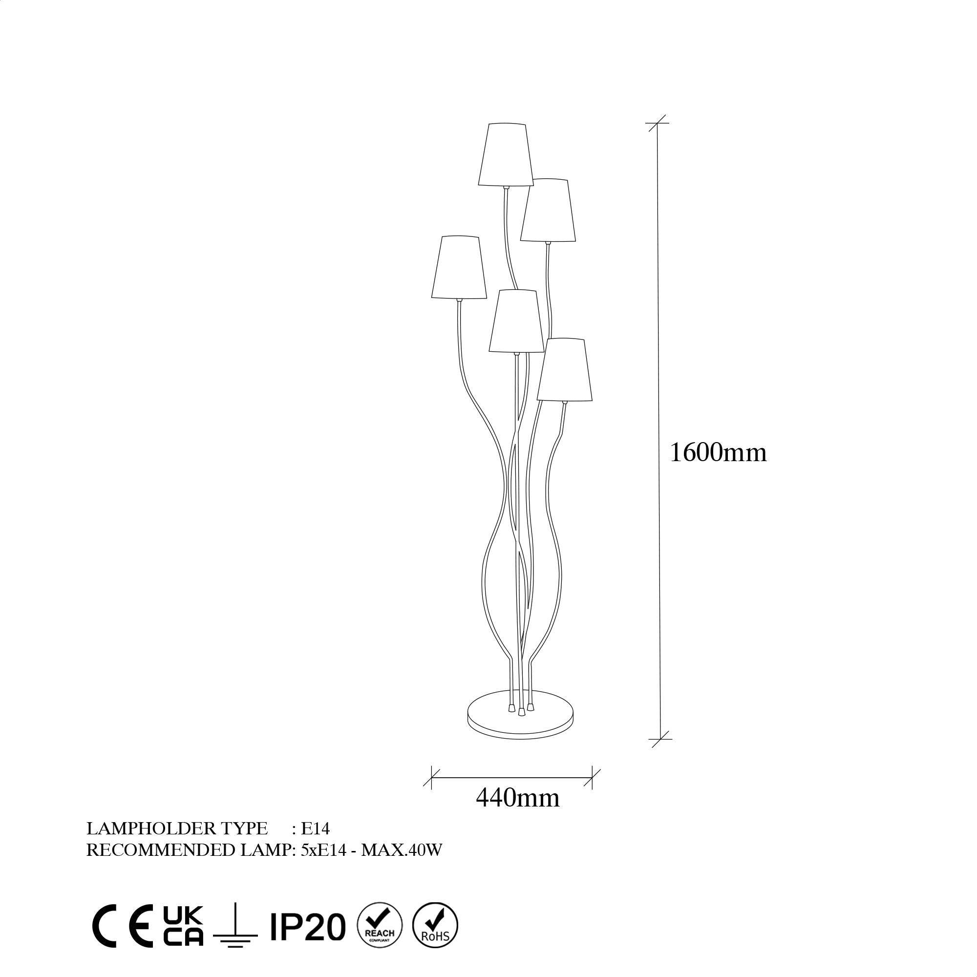 Bonibon - 13238 in Mehrfarbig präsentiert im Onlineshop von KAQTU Design AG. Stehleuchte ist von Opviq