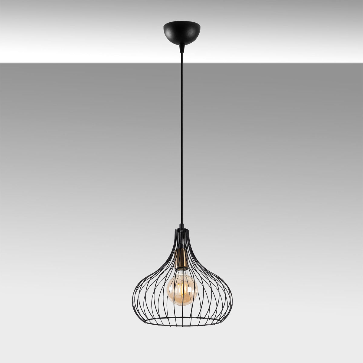 Teldamla Pendellampe - Schwarz Antiquität in Schwarz Antiquität präsentiert im Onlineshop von KAQTU Design AG. Pendelleuchte ist von Opviq