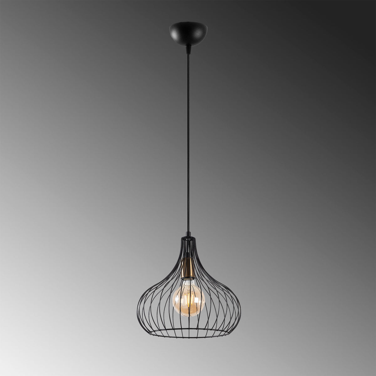 Teldamla Pendellampe - Schwarz Antiquität in Schwarz Antiquität präsentiert im Onlineshop von KAQTU Design AG. Pendelleuchte ist von Opviq