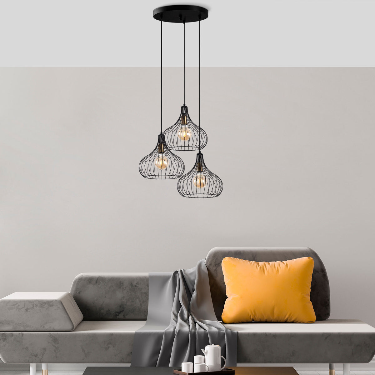 Teldamla Pendellampe - Schwarz Antiquität in Schwarz Antiquität präsentiert im Onlineshop von KAQTU Design AG. Pendelleuchte ist von Opviq