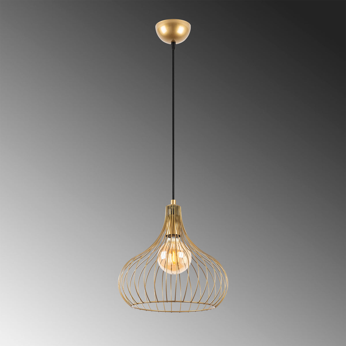 Teldamla Pendellampe - Glänzendes Gold in Glänzendes Gold präsentiert im Onlineshop von KAQTU Design AG. Pendelleuchte ist von Opviq
