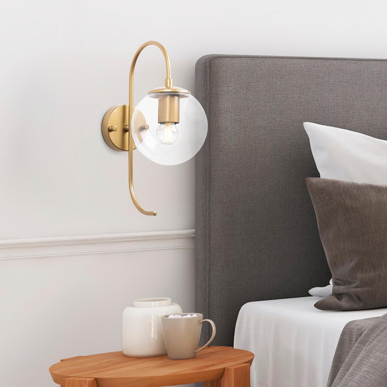 Jewel - 10560 in Glänzendes Gold präsentiert im Onlineshop von KAQTU Design AG. Wandleuchte ist von Opviq