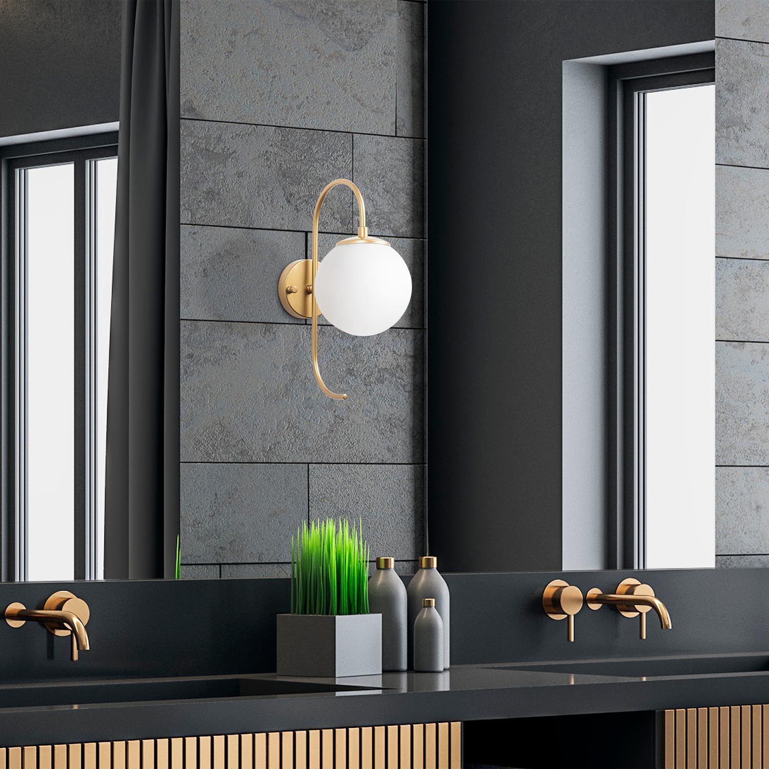 Jewel - 10565 in Glänzendes Gold präsentiert im Onlineshop von KAQTU Design AG. Wandleuchte ist von Opviq