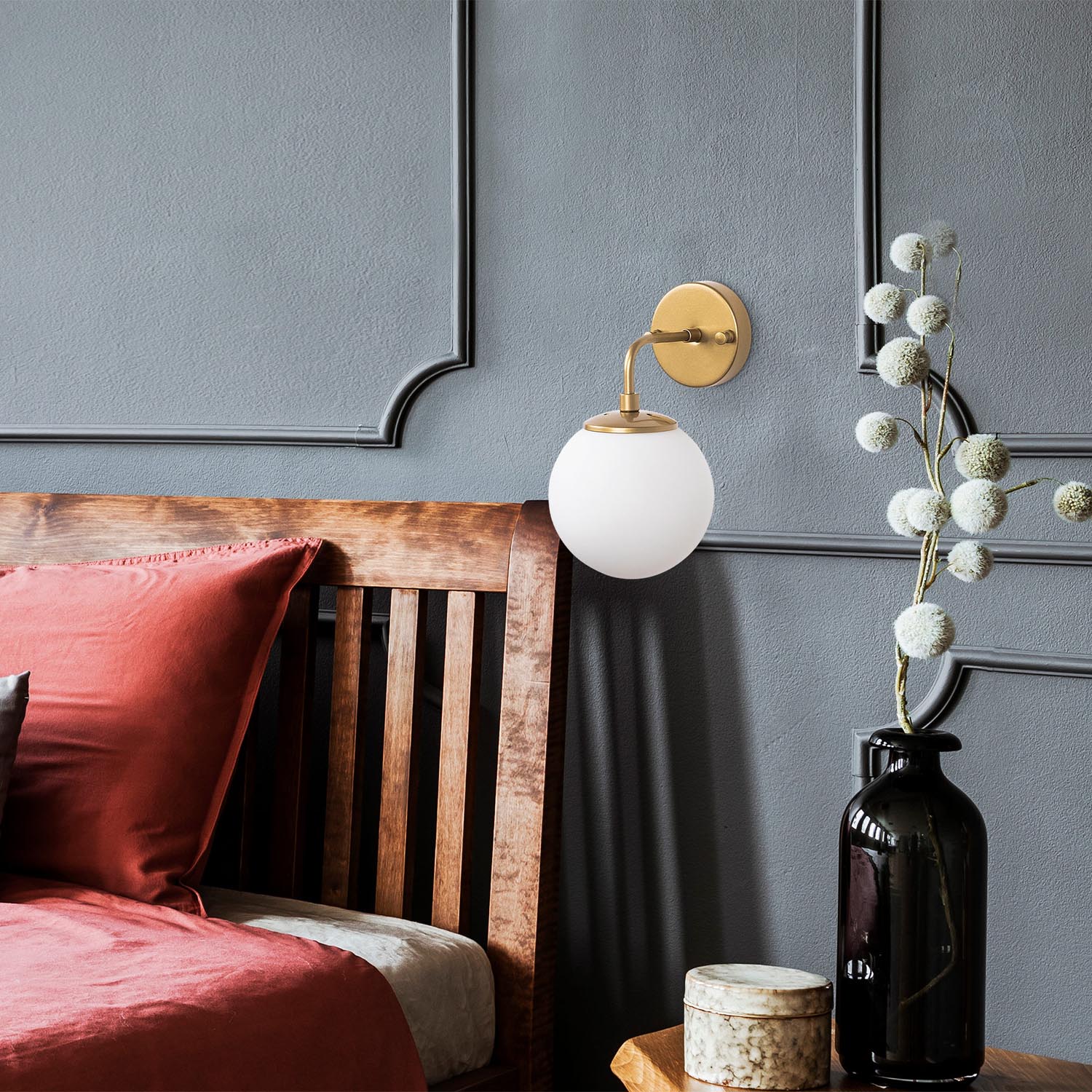 Horn - 12215 in Gold präsentiert im Onlineshop von KAQTU Design AG. Wandleuchte ist von Opviq