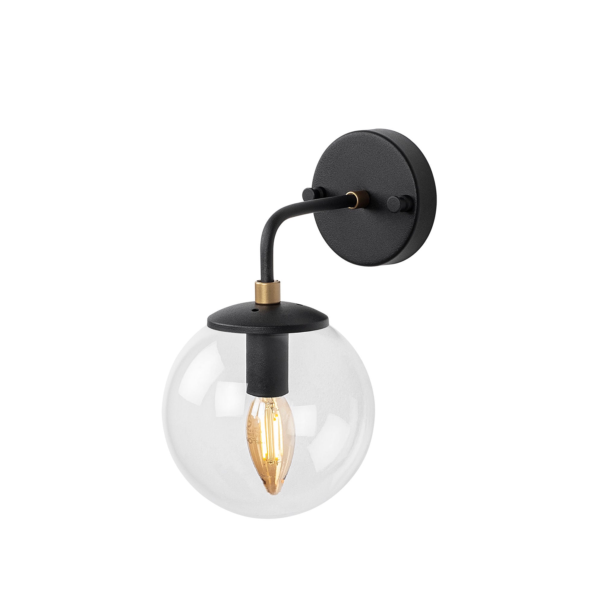 Horn - 12218 in Schwarz Gold präsentiert im Onlineshop von KAQTU Design AG. Wandleuchte ist von Opviq