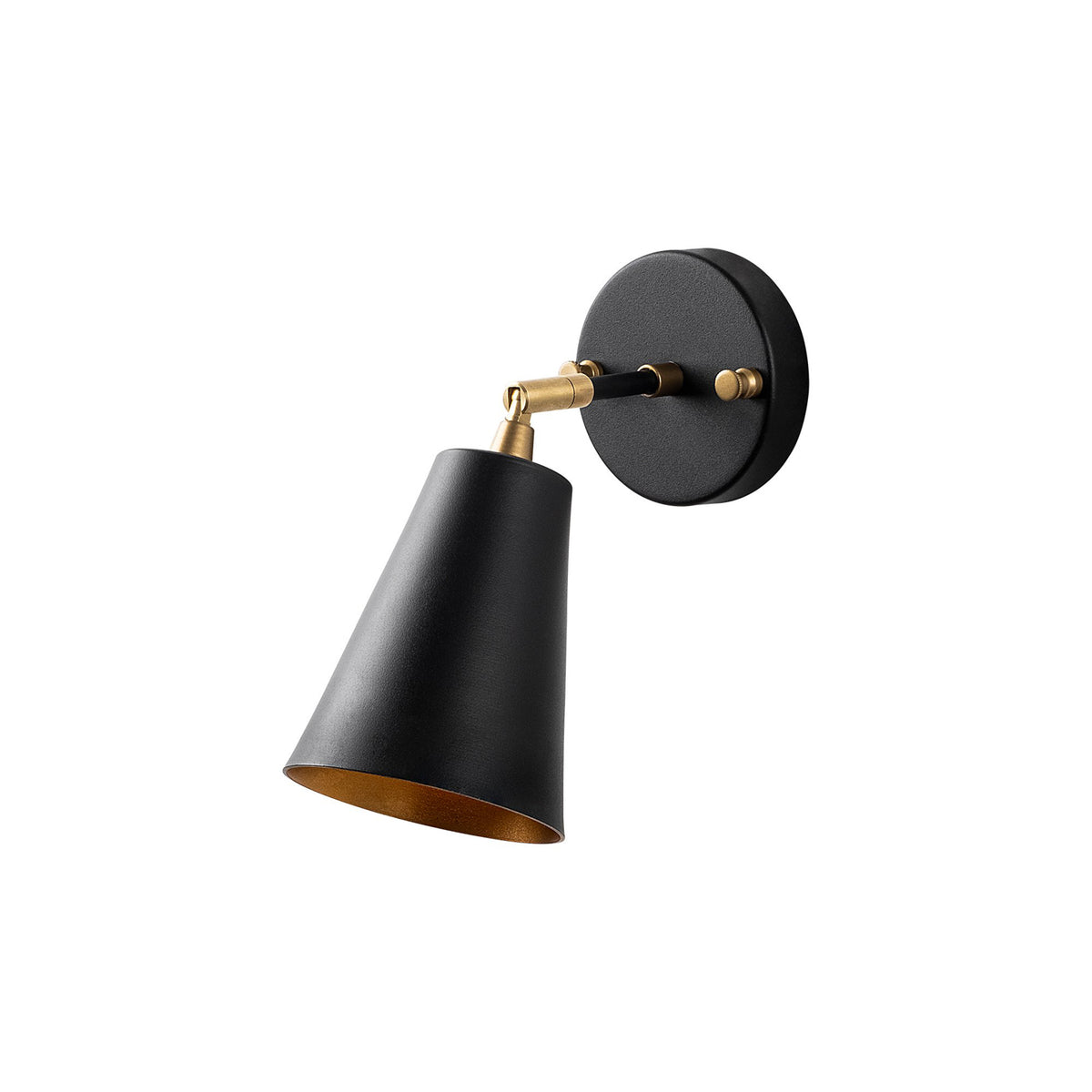 Evander Wandleuchte - Schwarz Gold in Schwarz Gold präsentiert im Onlineshop von KAQTU Design AG. Wandleuchte ist von Opviq