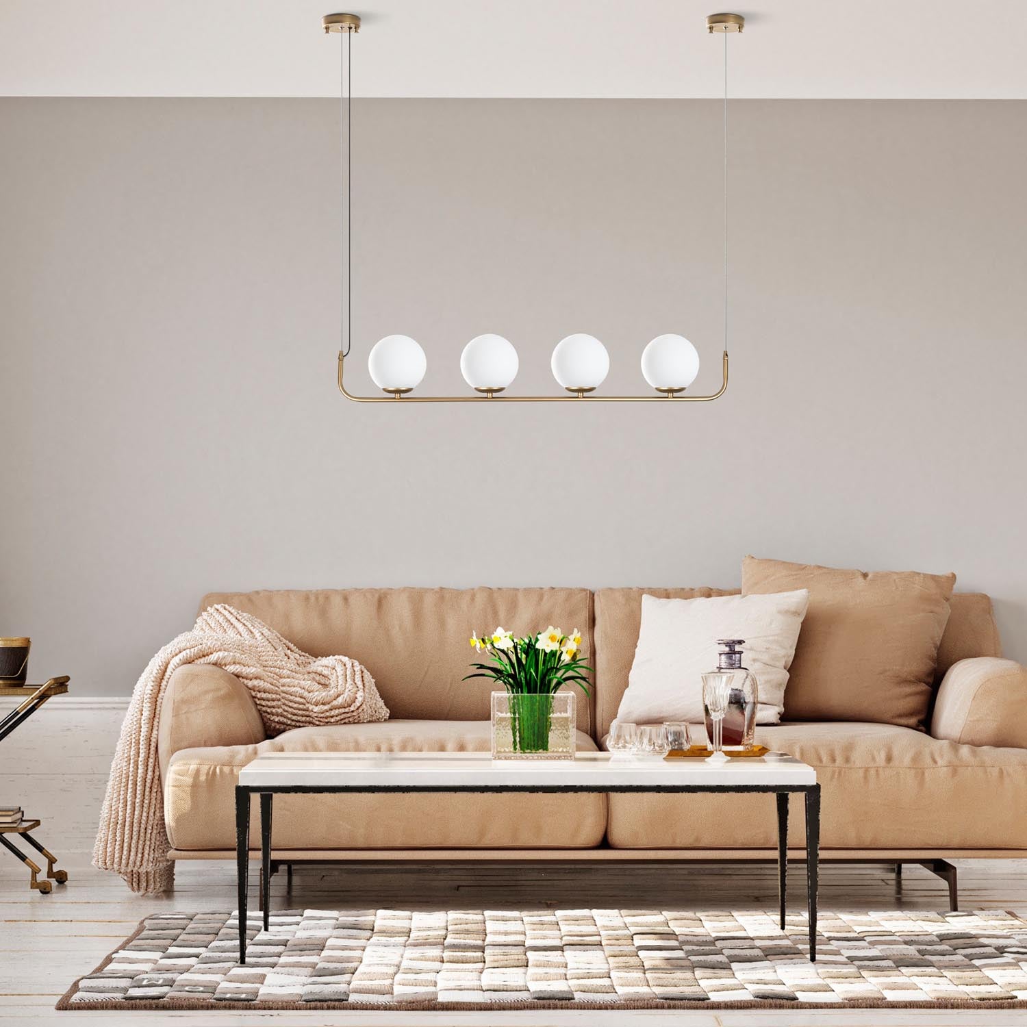 Faruk - 13721 in Gold präsentiert im Onlineshop von KAQTU Design AG. Deckenleuchte ist von Opviq