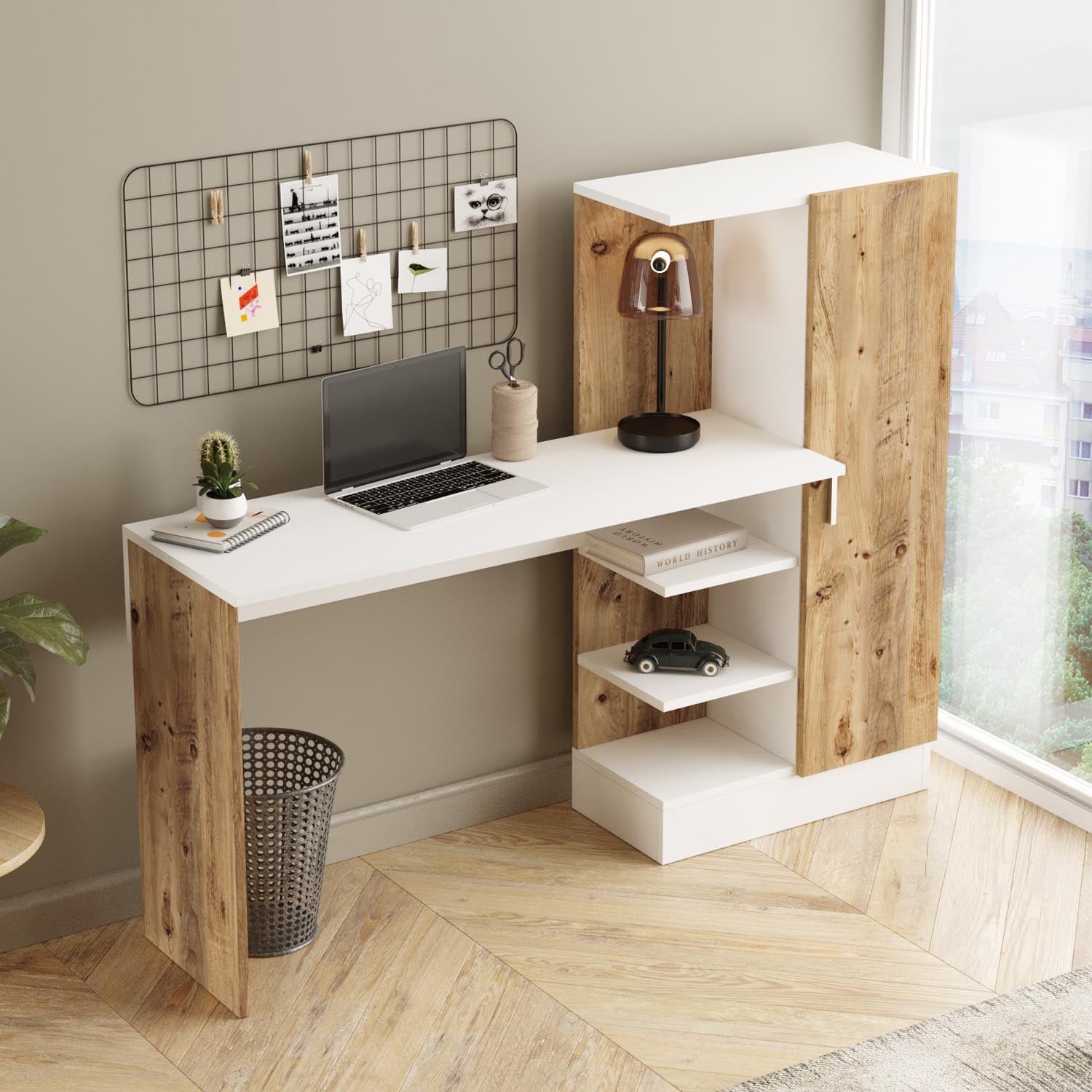 Ct2-Aw in Atlantische Kiefer Weiss präsentiert im Onlineshop von KAQTU Design AG. Schreibtisch ist von Hanah Home
