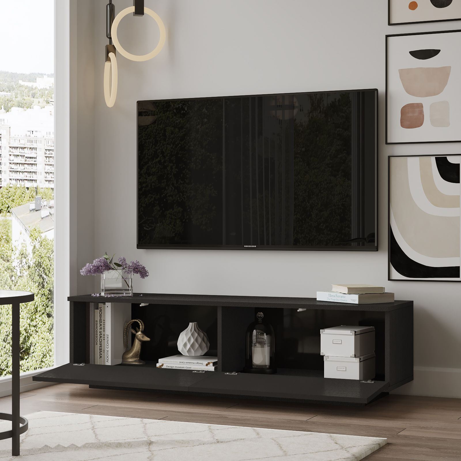 Fn1-Lb in Schwarz präsentiert im Onlineshop von KAQTU Design AG. Sideboard ist von Hanah Home