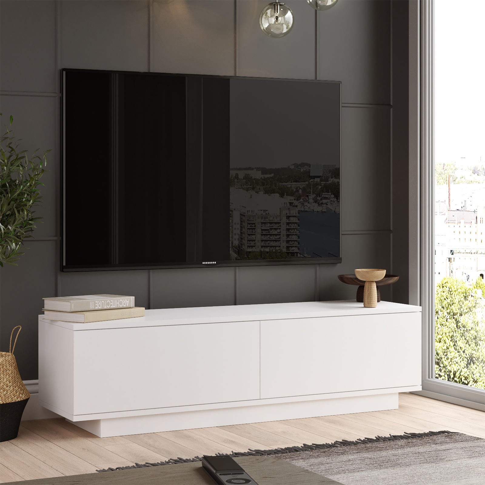 Fn1-W in Weiss präsentiert im Onlineshop von KAQTU Design AG. Sideboard ist von Hanah Home