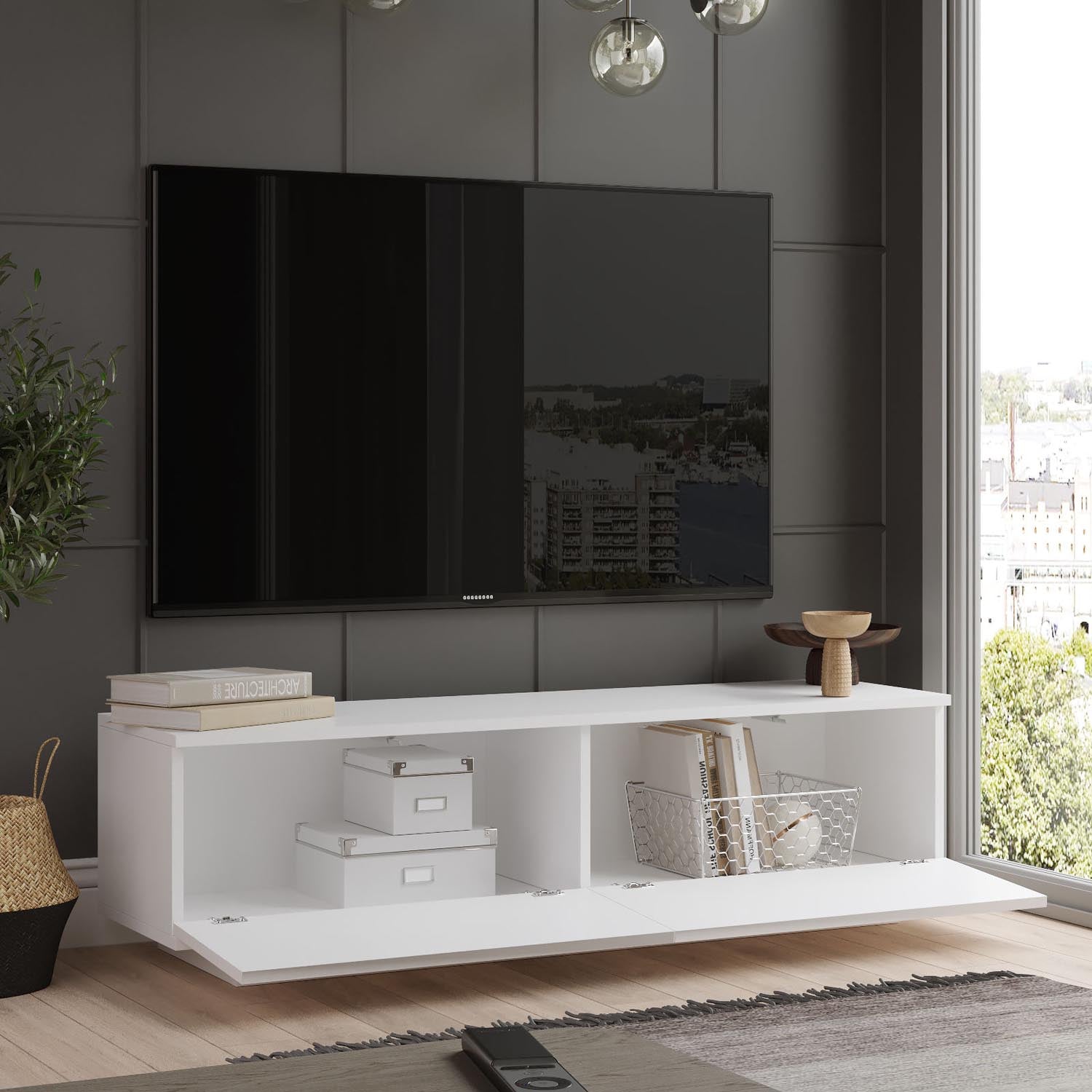 Fn1-W in Weiss präsentiert im Onlineshop von KAQTU Design AG. Sideboard ist von Hanah Home