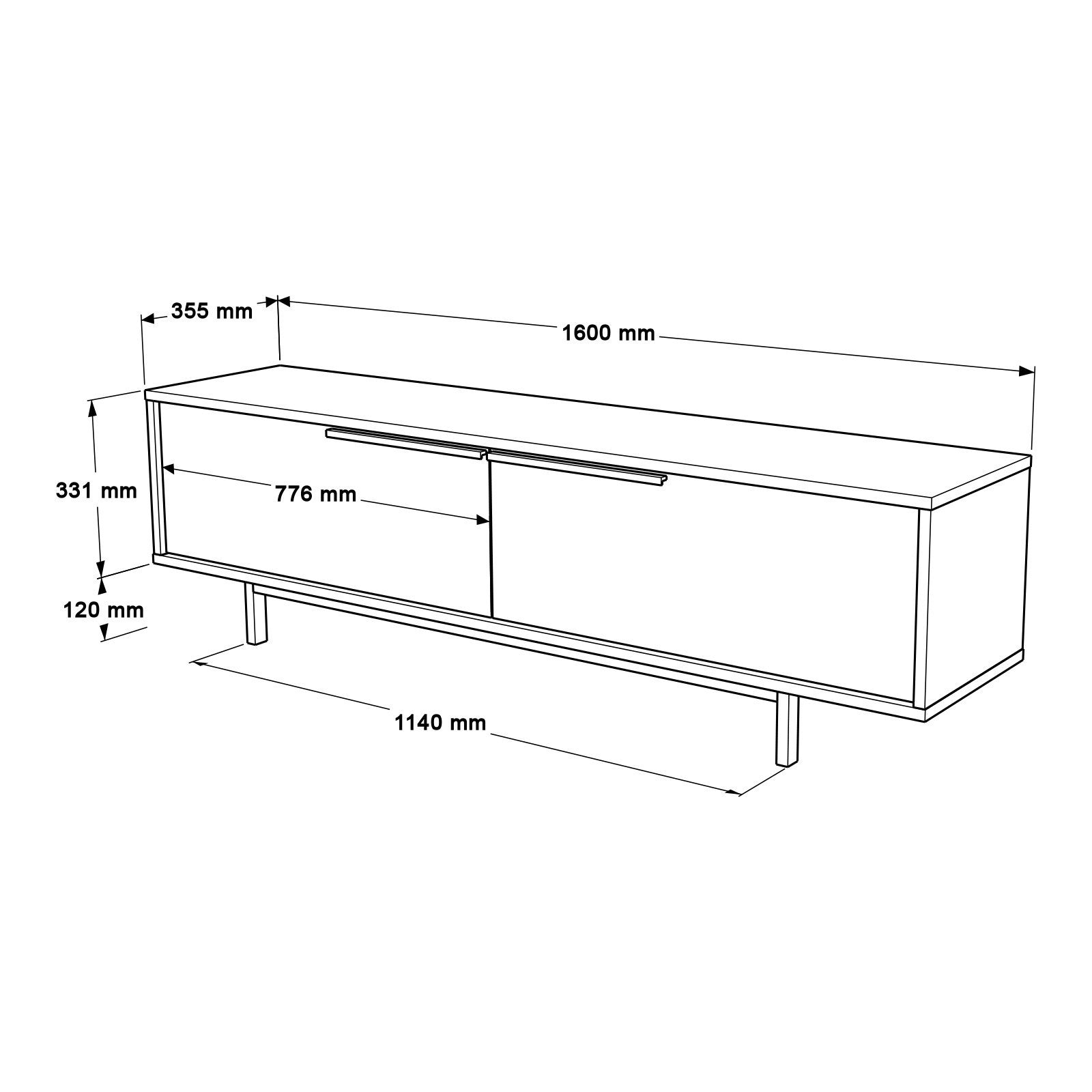 On1-W in Weiss präsentiert im Onlineshop von KAQTU Design AG. Sideboard ist von Hanah Home