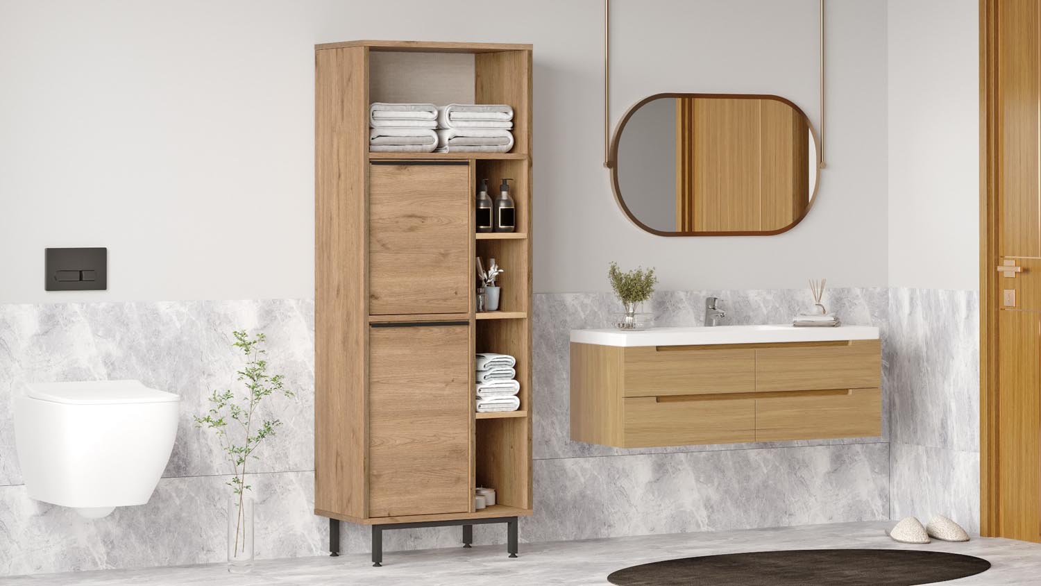 On10C-S in Walnuss präsentiert im Onlineshop von KAQTU Design AG. Kommode ist von Hanah Home
