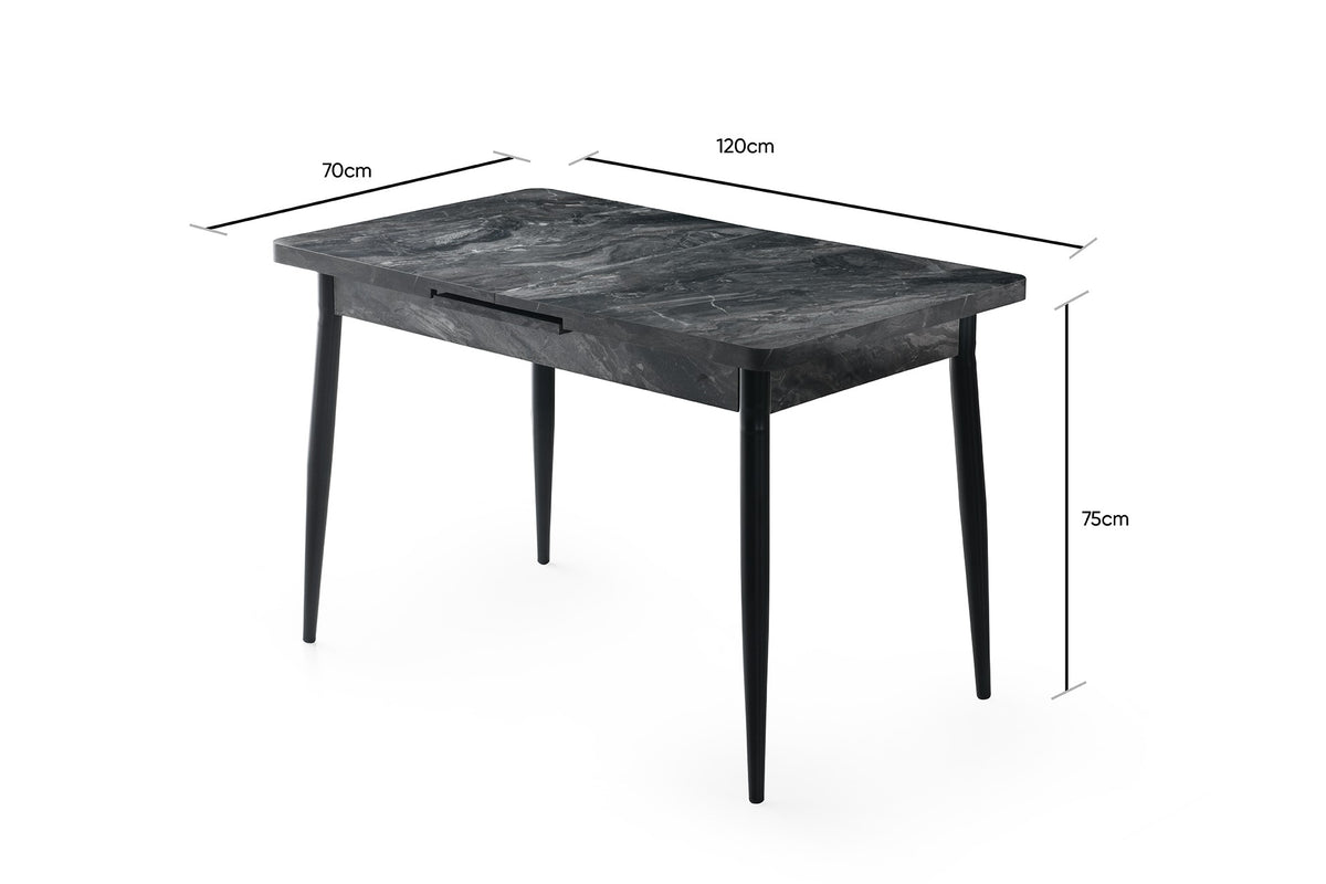 Ay Esstisch - Anthrazit in Anthrazit präsentiert im Onlineshop von KAQTU Design AG. Esstisch ist von Hanah Home