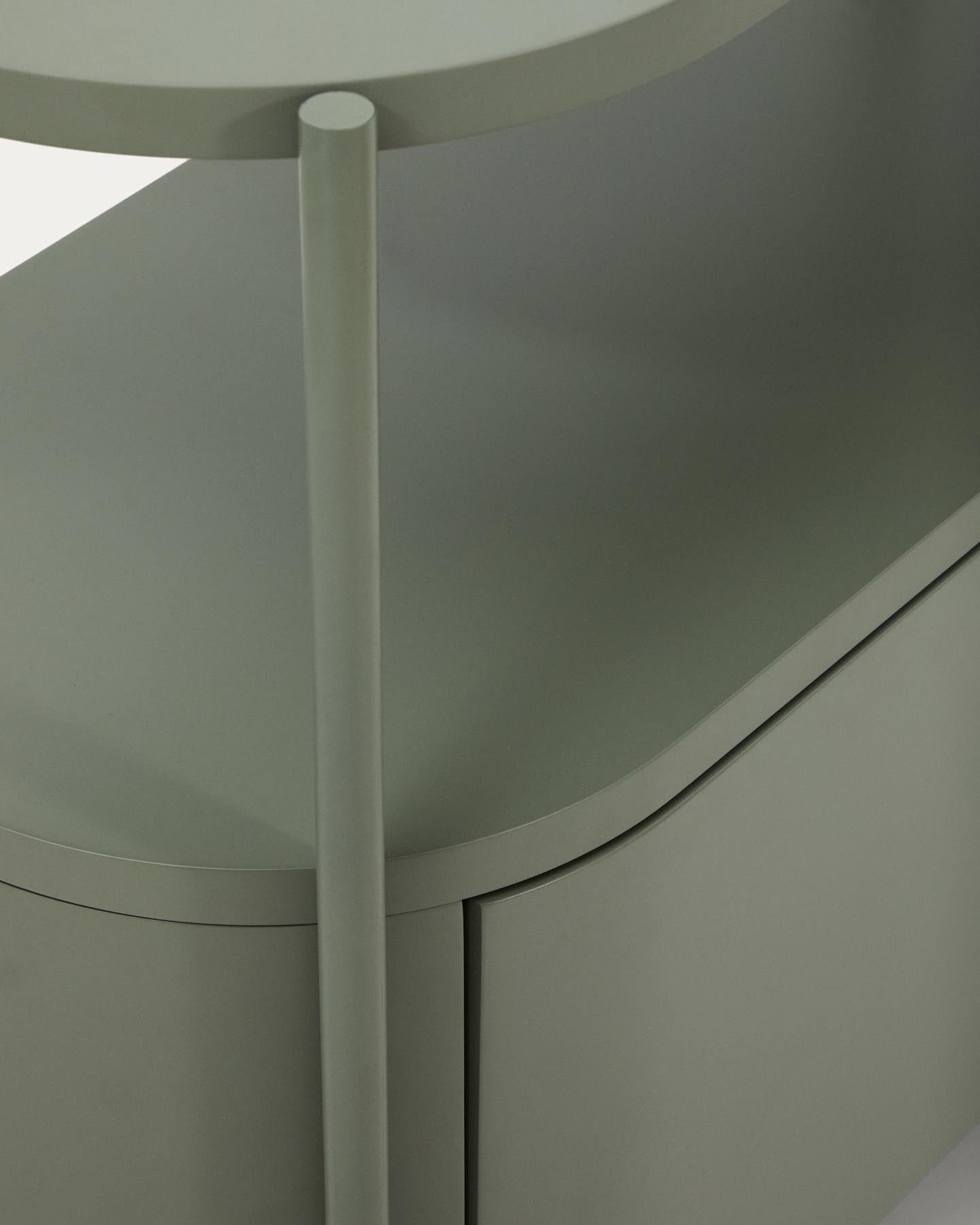 Badezimmermöbel Arely mit Stahlgestell und grün lackiertem MDF, 90 x 40 cm in Dunkelgrün präsentiert im Onlineshop von KAQTU Design AG. Badzubehör ist von Kave Home