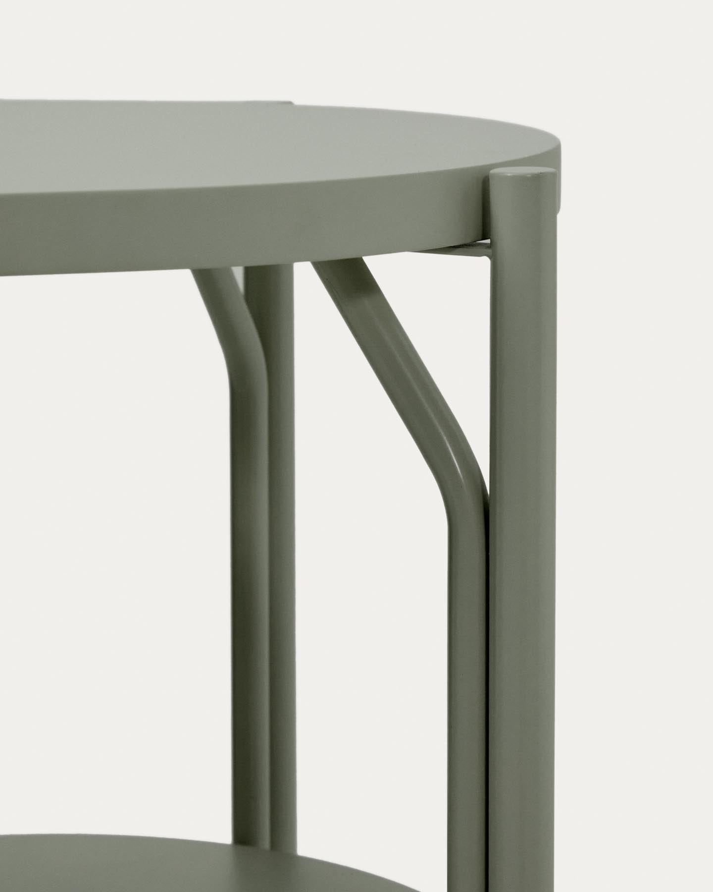 Badezimmermöbel Arely mit Stahlgestell und grün lackiertem MDF, 60 x 40 cm in Dunkelgrün präsentiert im Onlineshop von KAQTU Design AG. Badzubehör ist von Kave Home