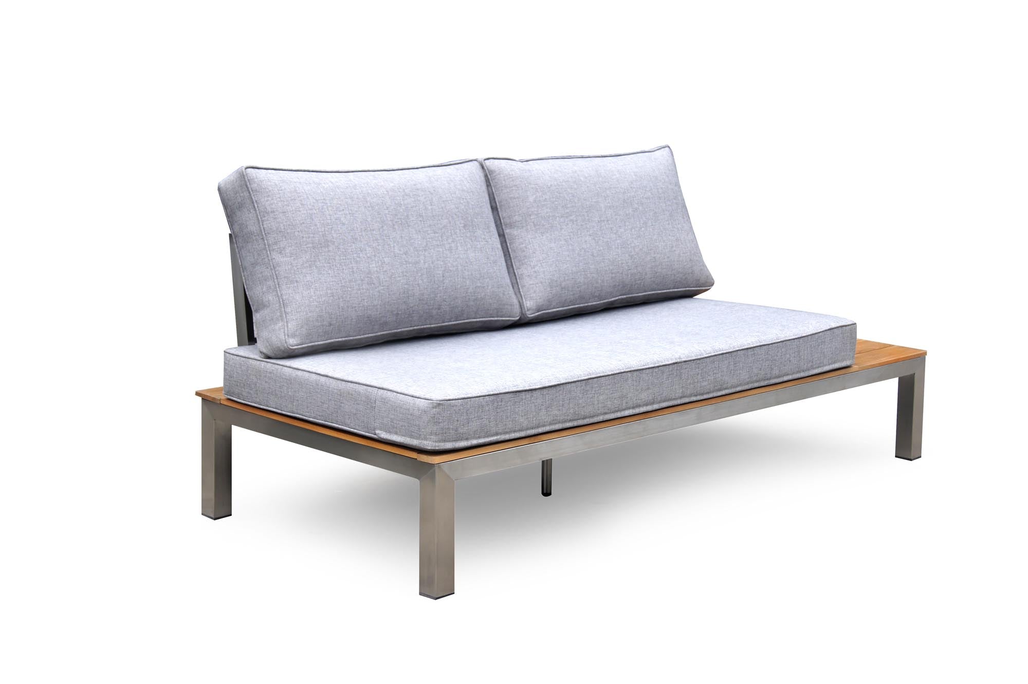 Elegantes Sofaelement links/rechts Verona aus Teakholz, ideal für stilvolle Lounges, erhältlich bei KAQTU Design AG.