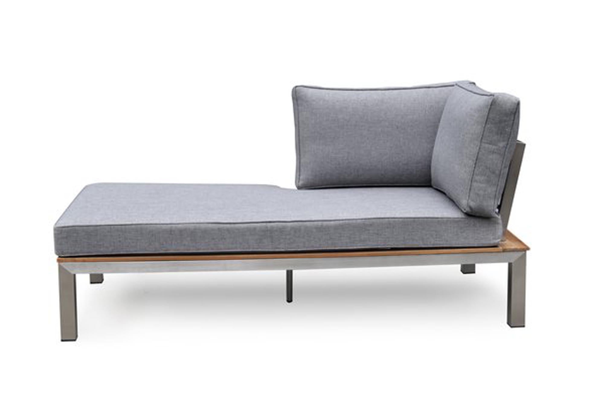 Elegantes Loungelement Verona von Be Garden, aus hochwertigem Teakholz, ideal für entspannte Momente im Freien, flexibel kombinierbar.