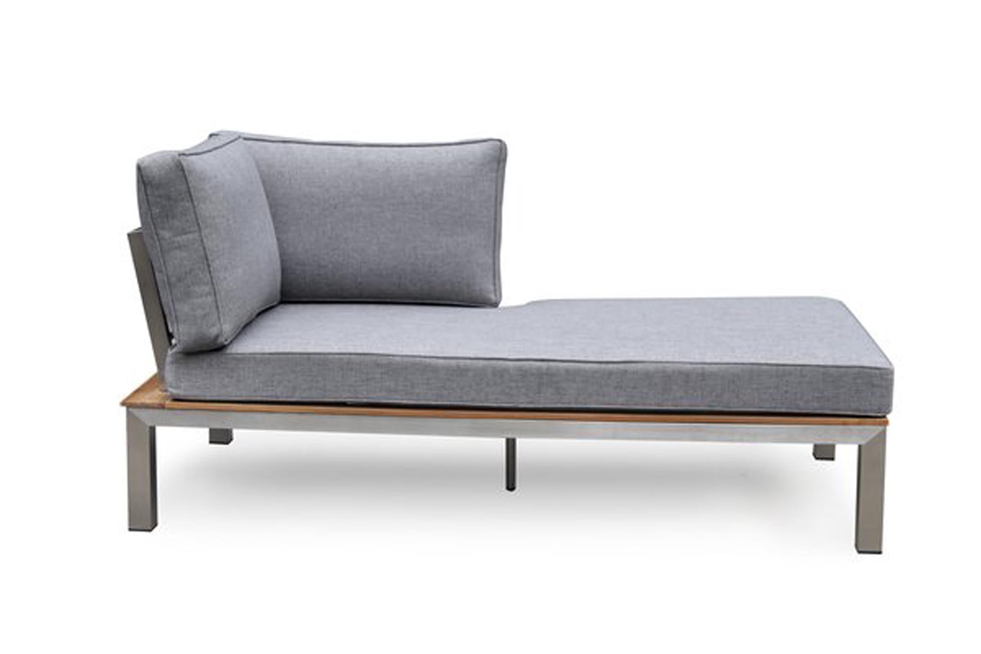 Stylisches Loungelement Verona von Be Garden, gefertigt aus robustem Teakholz, perfekt für gemütliche Stunden im Freien und vielseitig einsetzbar.
