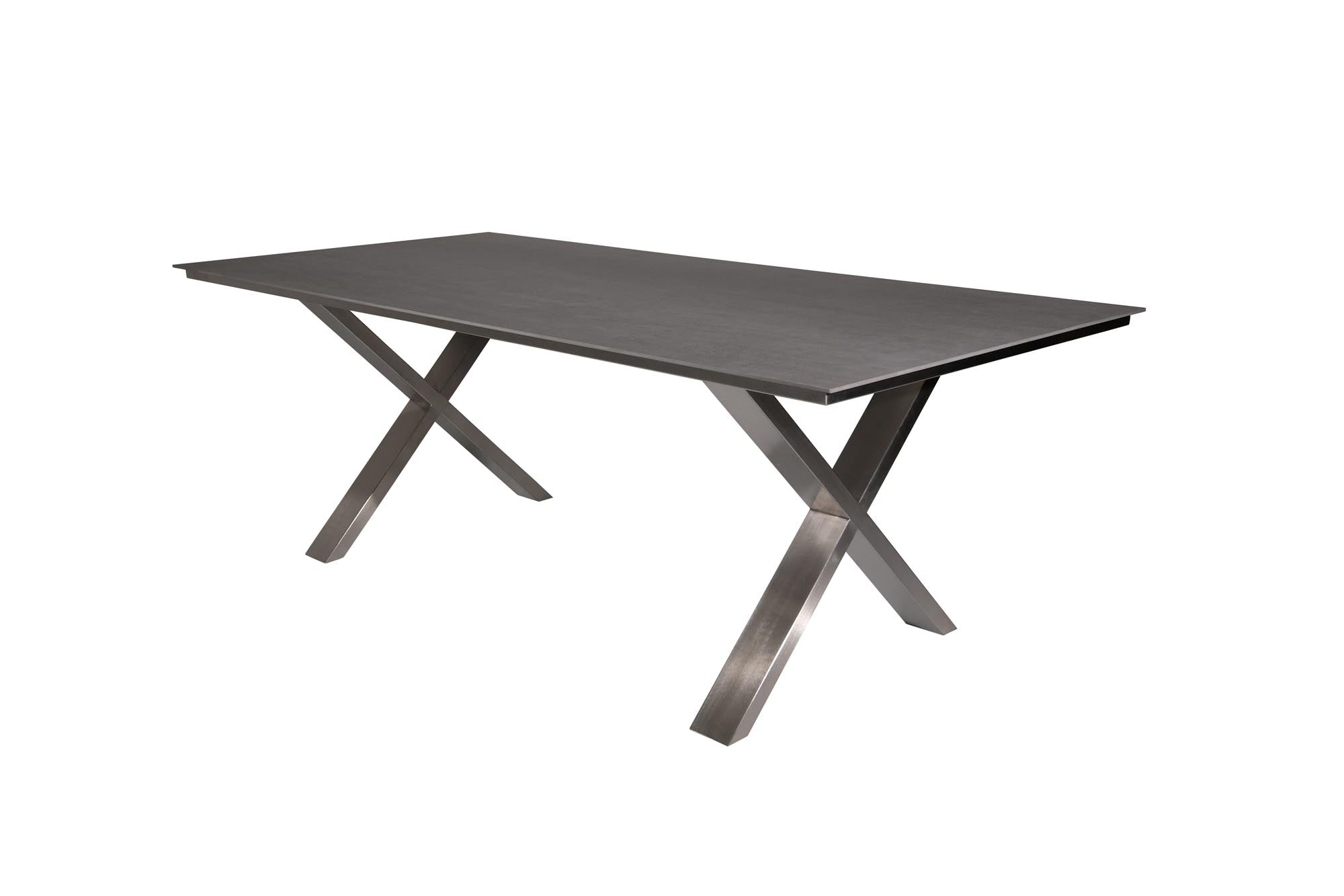 Gartentisch Monaco X-Form Keramik grau in Grau wolkig mit Strukturoberfläche präsentiert im Onlineshop von KAQTU Design AG. Gartentisch ist von Be Garden