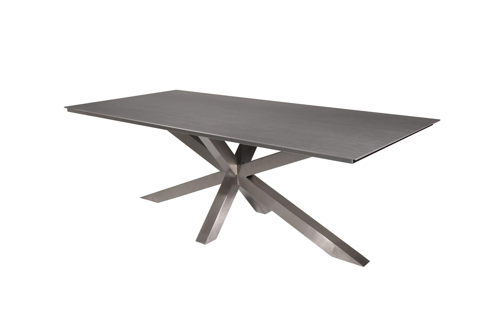 Gartentisch Monaco XX-Fuss Keramik grau in Grau wolkig mit Strukturoberfläche präsentiert im Onlineshop von KAQTU Design AG. Gartentisch ist von Be Garden