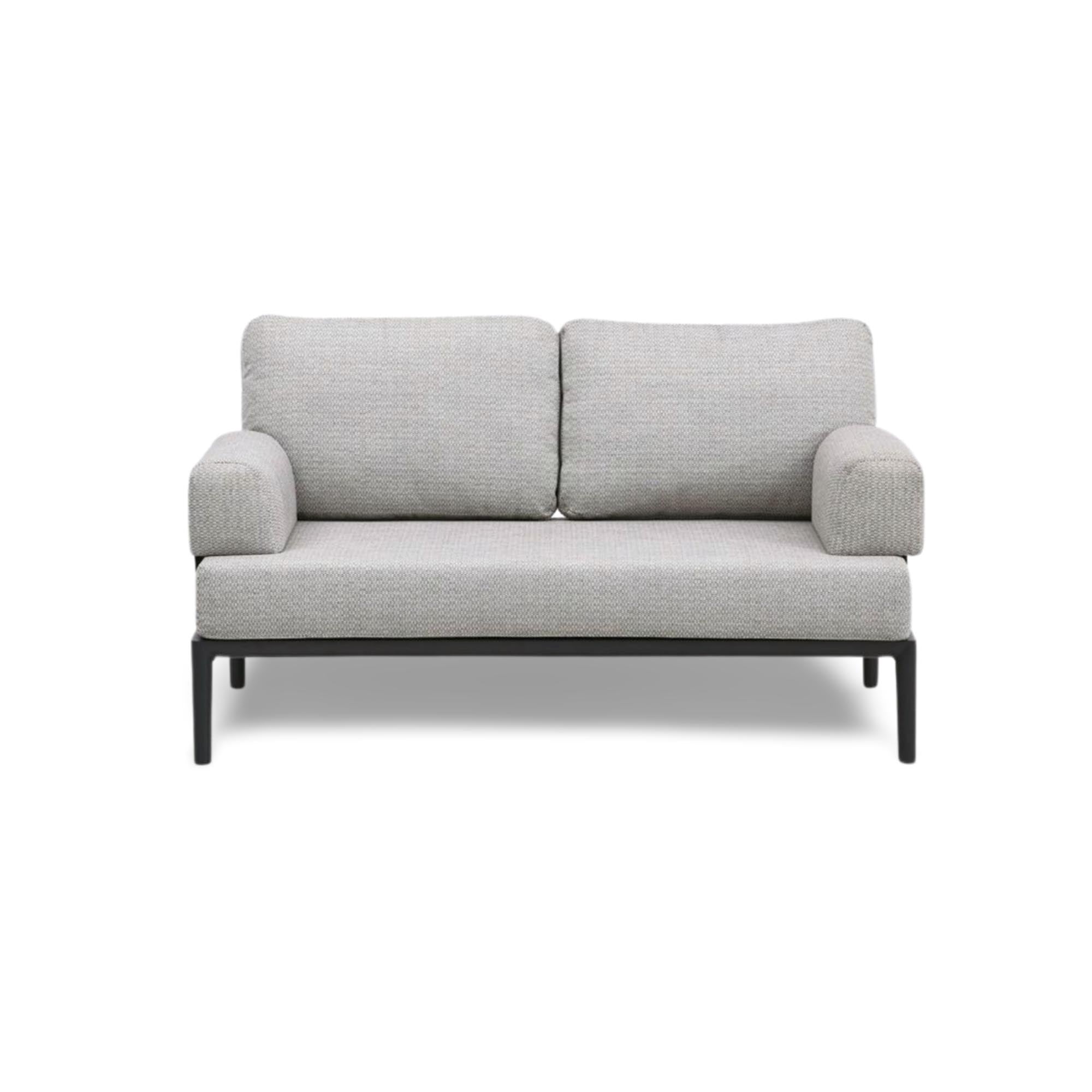 Stylisches 2-Sitzer Gartensofa ohne Armlehnen in elegantem Anthrazit, ideal für entspannte Momente im Freien.