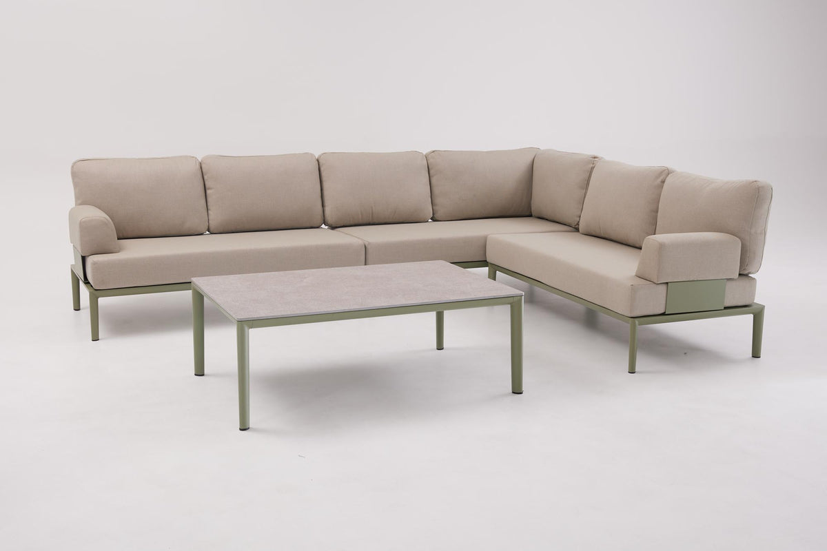 Couchtisch Fiore, 120x79x43 cm in Oliv-Grün präsentiert im Onlineshop von KAQTU Design AG. Loungetisch ist von Be Garden
