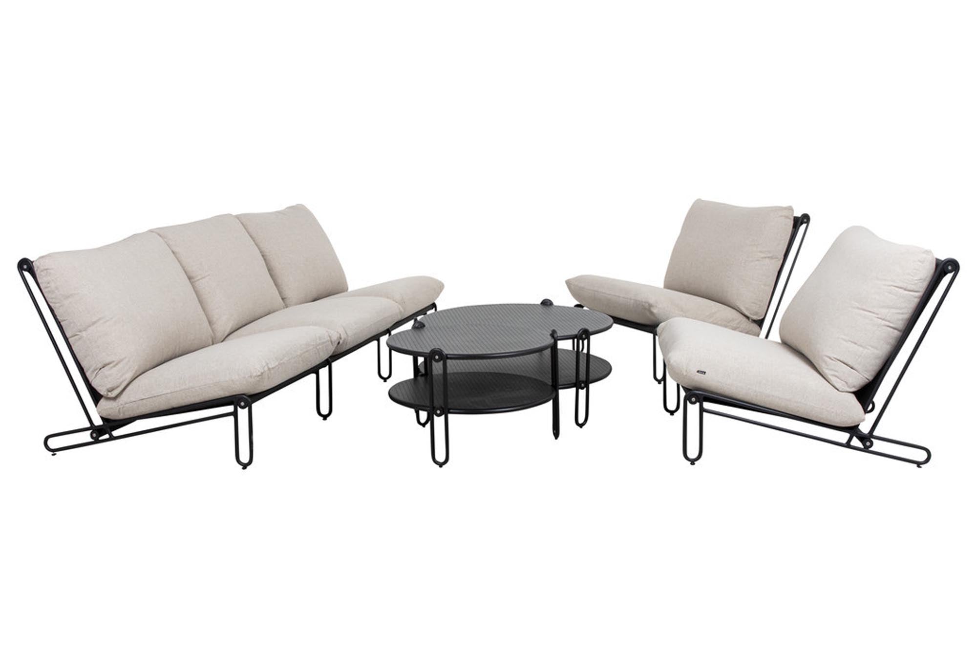 Elegantes Mittelstück des Blixt Lounger von Be Garden, perfekt für gemütliche Outdoor-Lounges und stilvolle Gartengestaltung.