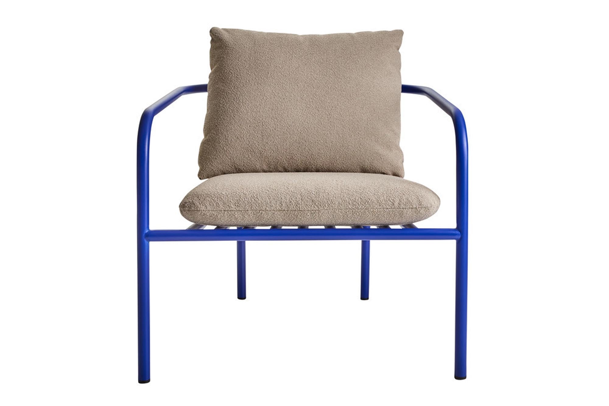 Gartensessel Bendt mit Armlehnen in Blau-beige präsentiert im Onlineshop von KAQTU Design AG. Outdoor-Sessel mit Armlehnen ist von Be Garden