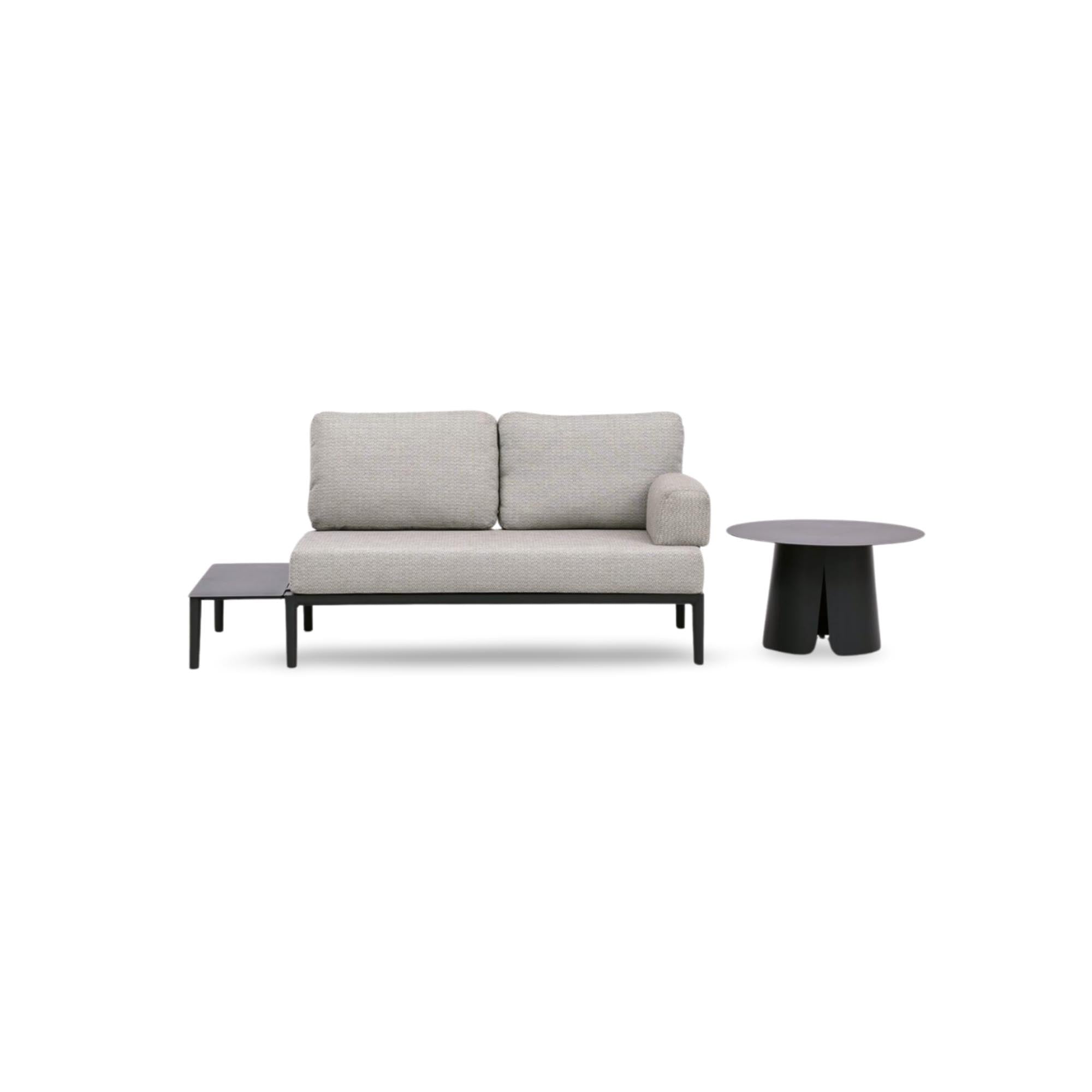Modulares Garten-Loungeset Fiore von Be Garden, stilvolles 2-Sitzer-Design in Anthrazit, ideal für gemütliche Stunden im Freien.