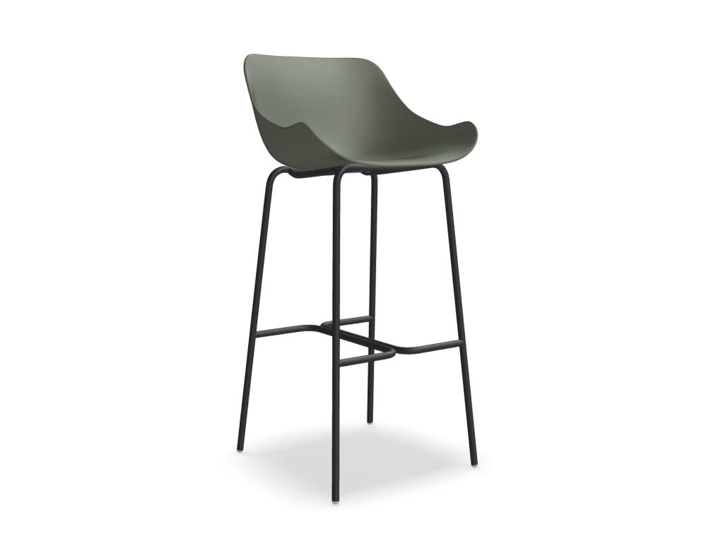 Baltic Basic BL1P4H - Barhocker in Grün präsentiert im Onlineshop von KAQTU Design AG. Outdoor-Barstuhl ist von Mdd
