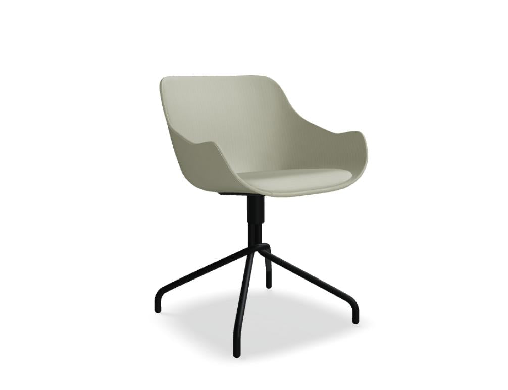 Baltic Classic  BL4P13 - Stuhl Drehbasis in Blau präsentiert im Onlineshop von KAQTU Design AG. Drehstuhl ist von Mdd