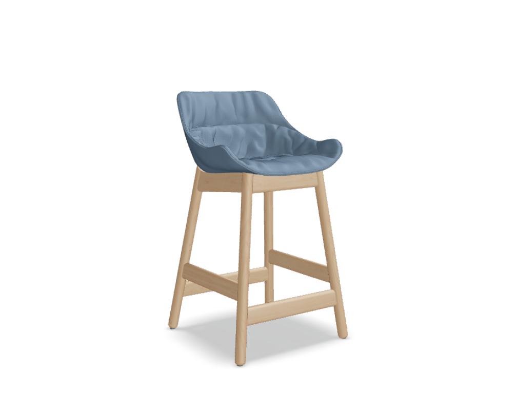 Baltic Soft Duo BL5P26H - Barhocker mit Holzbasis in Pastell präsentiert im Onlineshop von KAQTU Design AG. Barhocker ist von Mdd