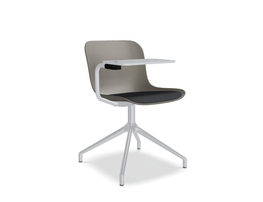 Baltic 2 Remix BLK3PP19 - Stuhl mit poliertem Aluminiumgestell in Grün präsentiert im Onlineshop von KAQTU Design AG. Drehstuhl ist von Mdd