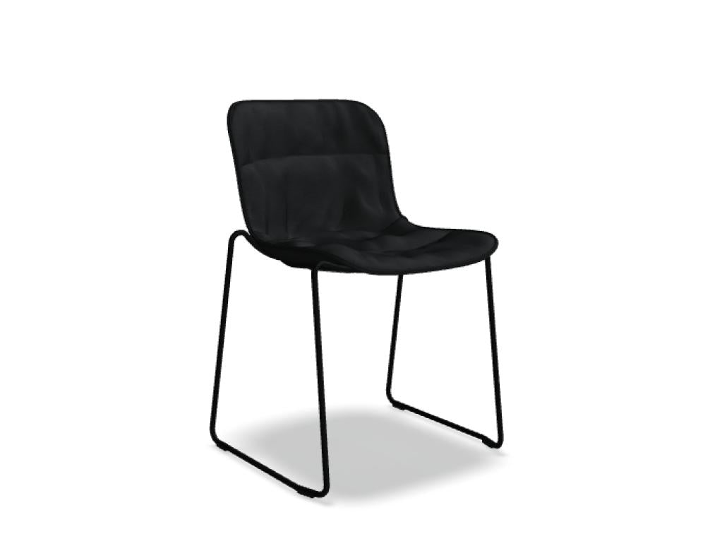 Baltic 2 Soft Duo BLK5P28 - Stuhl Kufen-Gestell in Khaki präsentiert im Onlineshop von KAQTU Design AG. Stuhl ist von Mdd
