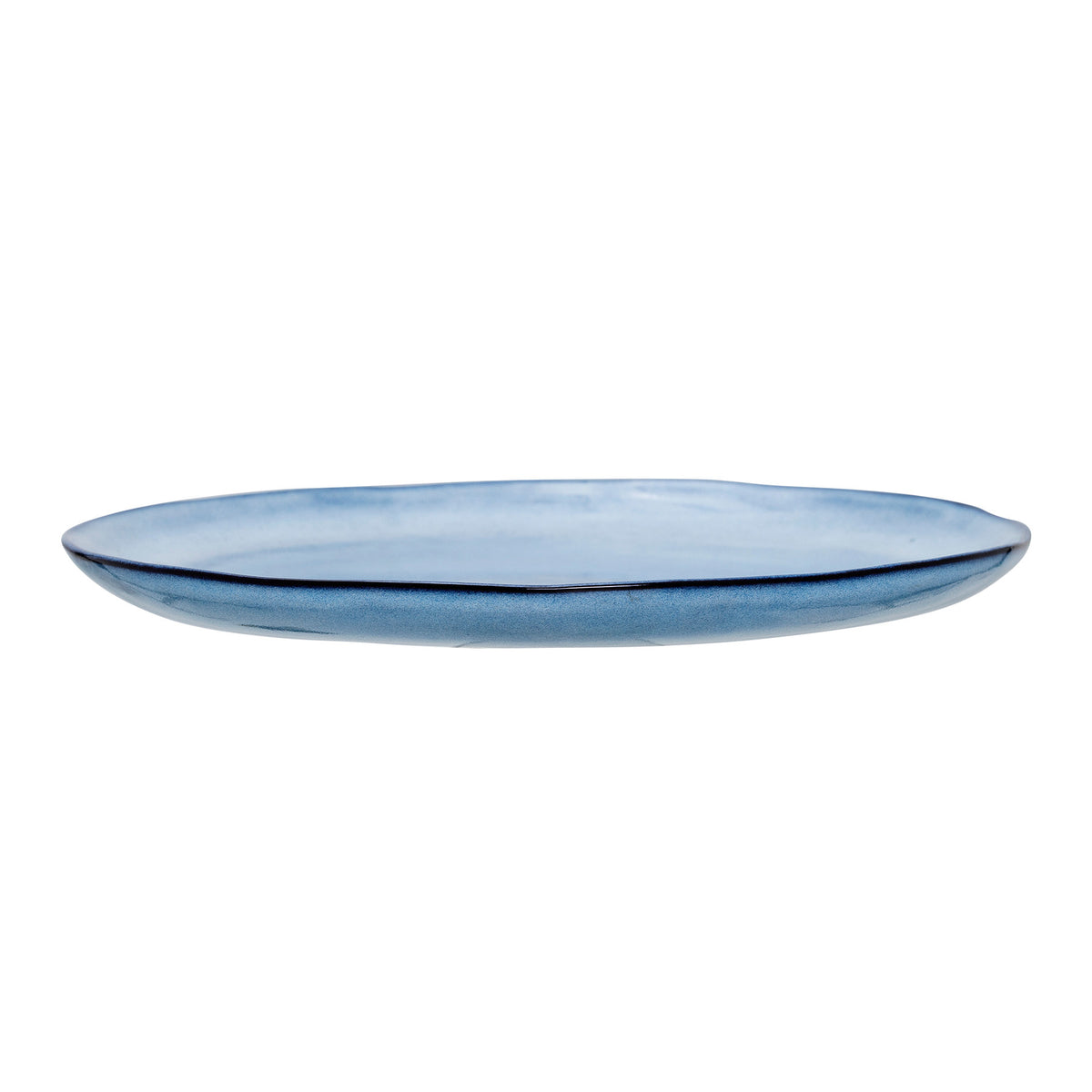 Sandrine Teller, Blau, Steingut in Blue präsentiert im Onlineshop von KAQTU Design AG. Teller ist von Bloomingville
