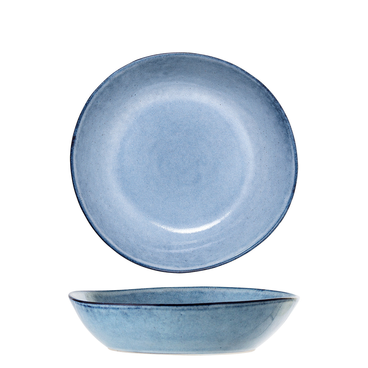 Sandrine Schale, Blau, Steingut in Blue präsentiert im Onlineshop von KAQTU Design AG. Schale ist von Bloomingville