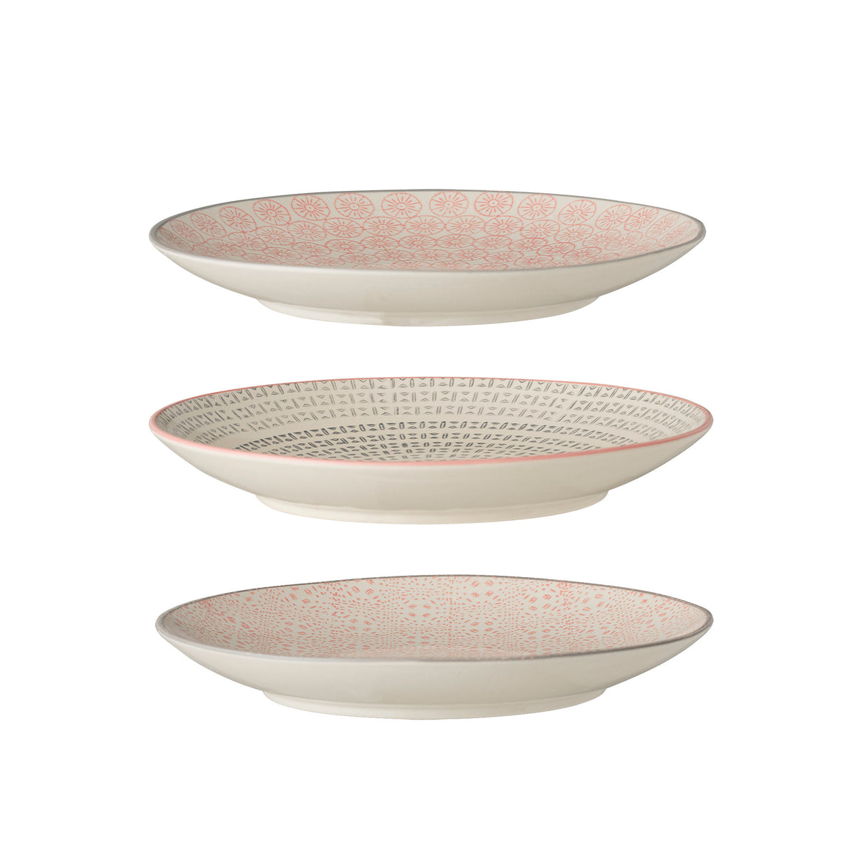 Cécile Teller, Rose, Steingut in Rose präsentiert im Onlineshop von KAQTU Design AG. Teller ist von Bloomingville