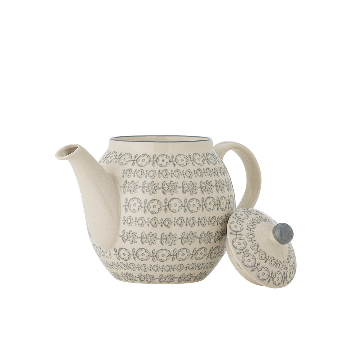 Karine Teekanne, Grau, Steingut in Grey präsentiert im Onlineshop von KAQTU Design AG. Teekrüge ist von Bloomingville