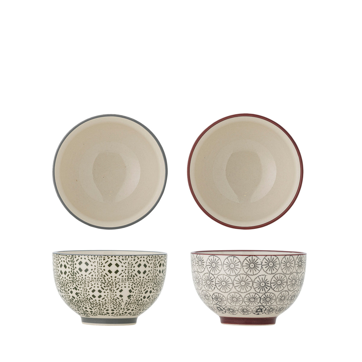 Karine Schale, Grün, Steingut in Green präsentiert im Onlineshop von KAQTU Design AG. Schale ist von Bloomingville