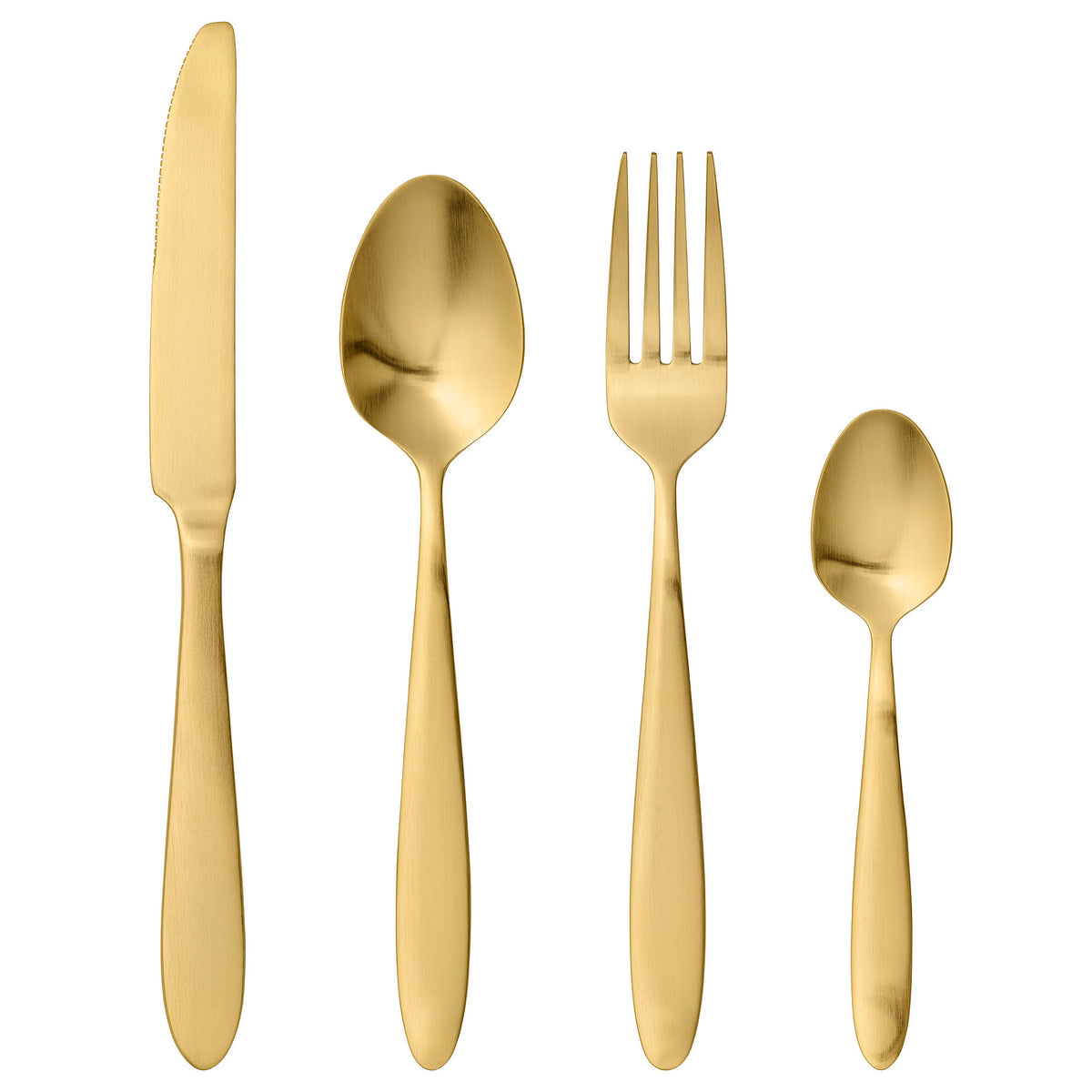 Frea Cutlery, Gold, Stainless Steel in Gold präsentiert im Onlineshop von KAQTU Design AG. Besteckset ist von Bloomingville