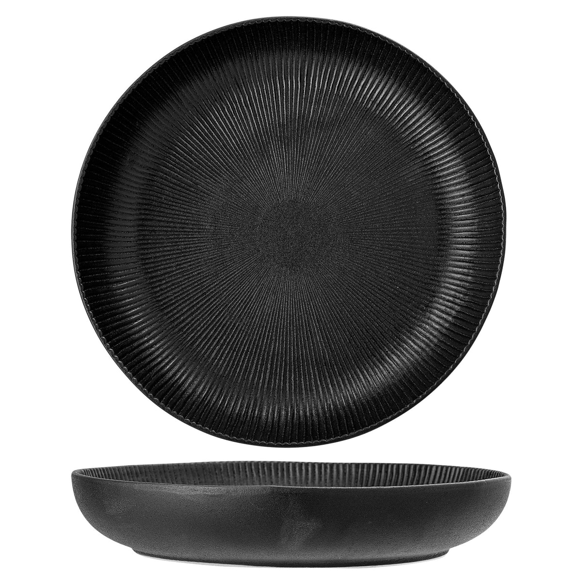 Neri Servierschüssel, Schwarz, Steingut in Black präsentiert im Onlineshop von KAQTU Design AG. Schale ist von Bloomingville