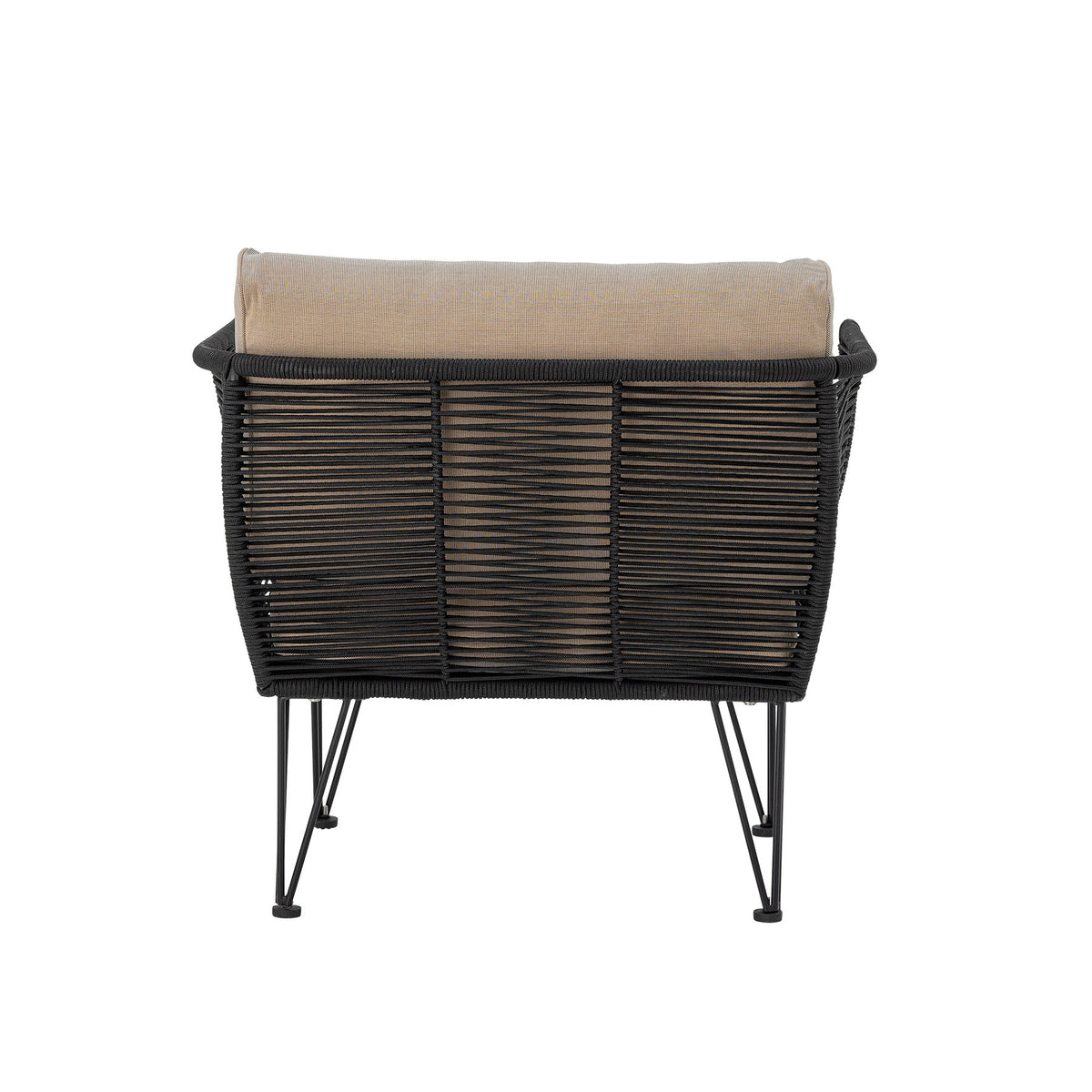 Mundo Loungesessel, Schwarz, Metall in Schwarz präsentiert im Onlineshop von KAQTU Design AG. Outdoor-Sessel ist von Bloomingville