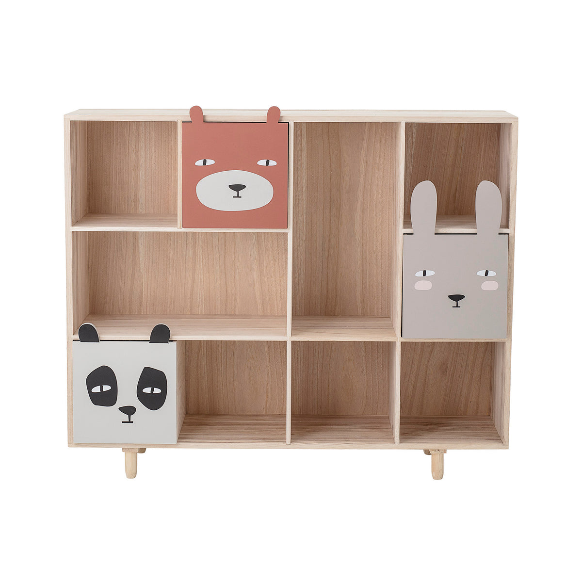 Calle Bücherregal mit Schubladen, Natur, Paulownia in Nature präsentiert im Onlineshop von KAQTU Design AG. Standregal ist von Bloomingville Mini