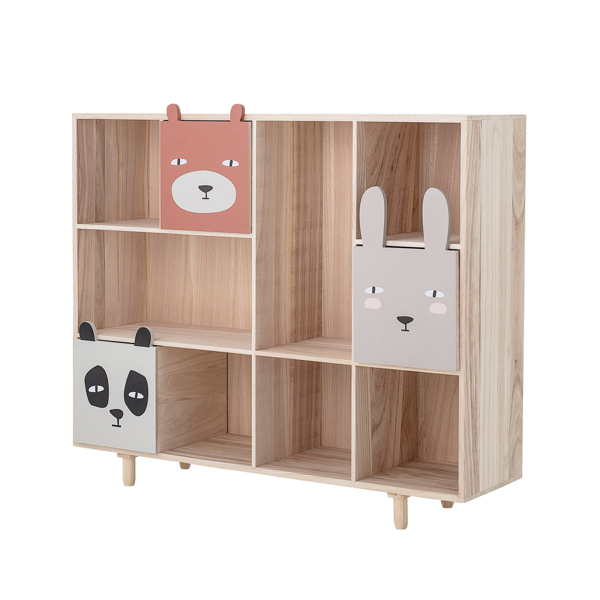 Calle Bücherregal mit Schubladen, Natur, Paulownia in Nature präsentiert im Onlineshop von KAQTU Design AG. Standregal ist von Bloomingville Mini