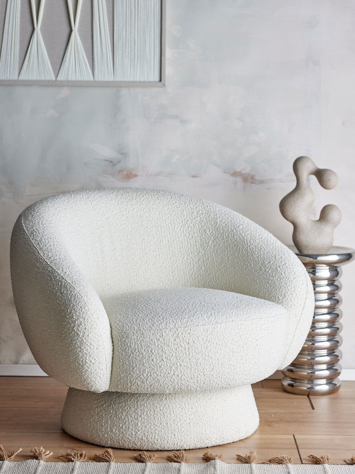 Ted Loungesessel, Weiá, Polyester in Weiss präsentiert im Onlineshop von KAQTU Design AG. Sessel ist von Bloomingville