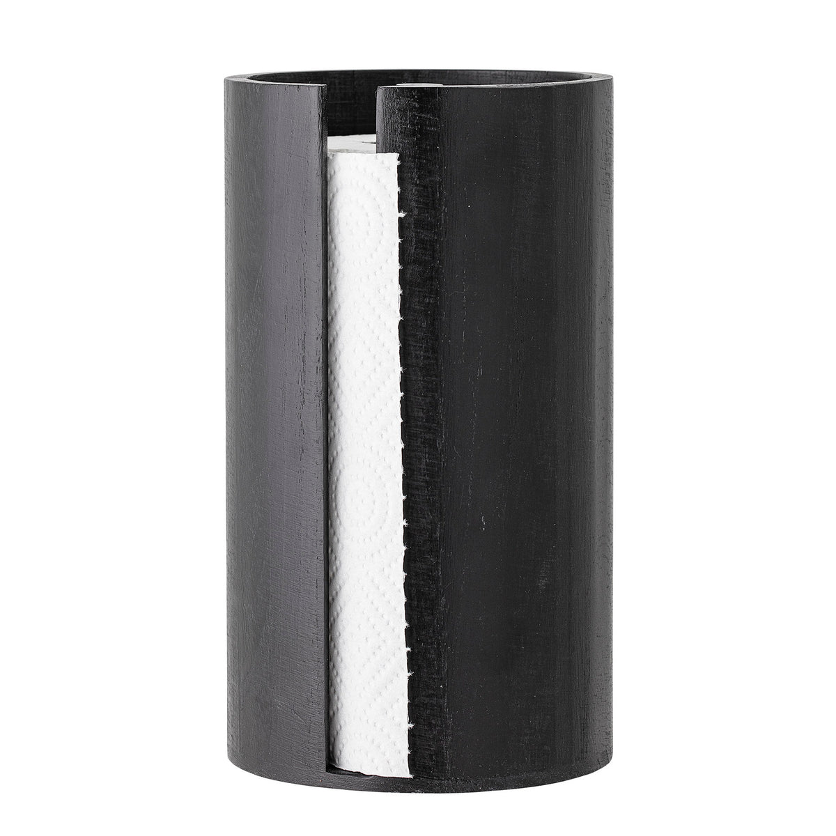 Celian Küchenrollenständer, Schwarz, Paulownia in Black präsentiert im Onlineshop von KAQTU Design AG. Papierrollenhalter ist von Bloomingville